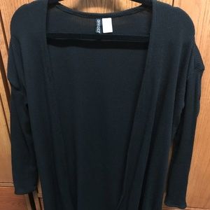 Black ribbed cardigan